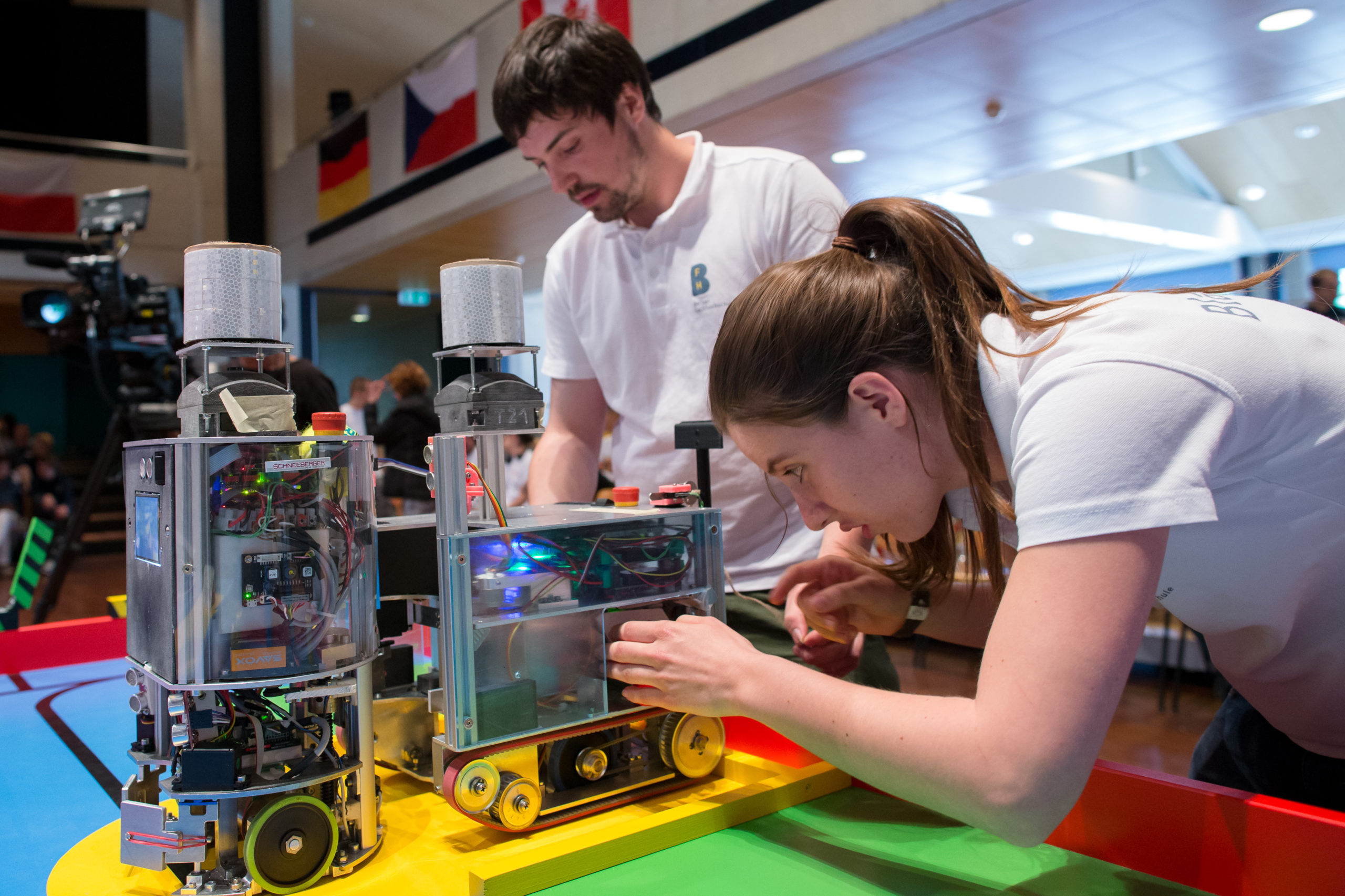 Coupe de robotique avec des étudiants de la HEIG-VD